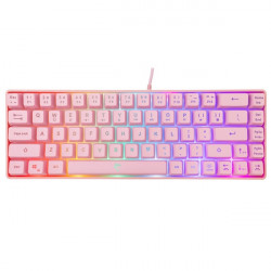WHITE SHARK RONIN-P  WS GK-2201P-US  gamer billentyűzet, 68 gomb pink (angol)