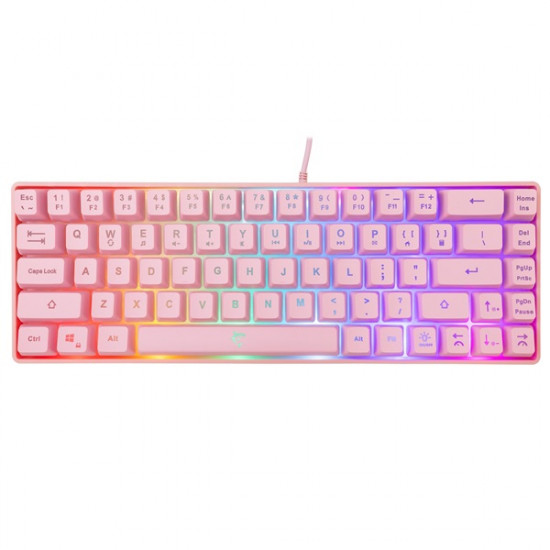 WHITE SHARK RONIN-P  WS GK-2201P-US  gamer billentyűzet, 68 gomb pink (angol)
