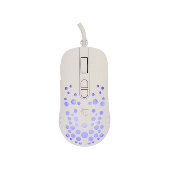 WHITE SHARK TRISTAN-W WS GM-9004W  7D / 12000 dpi fehér RGB gamer egér