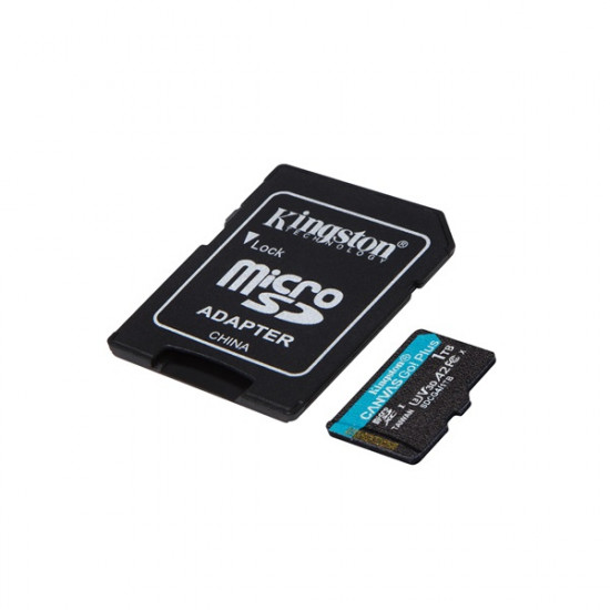 KINGSTON Canvas Go Plus 1TB MicroSDXC Gen4 200R A2 U3 V30 Memóriakártya + Adapter