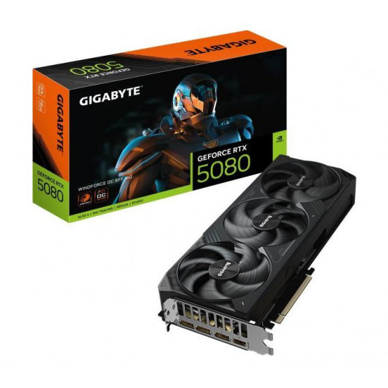 Gigabyte RTX 5080 Windforce OC SFF 16GB videokártya Gigabyte RTX 5080 Windforce OC SFF 16GB videokártya