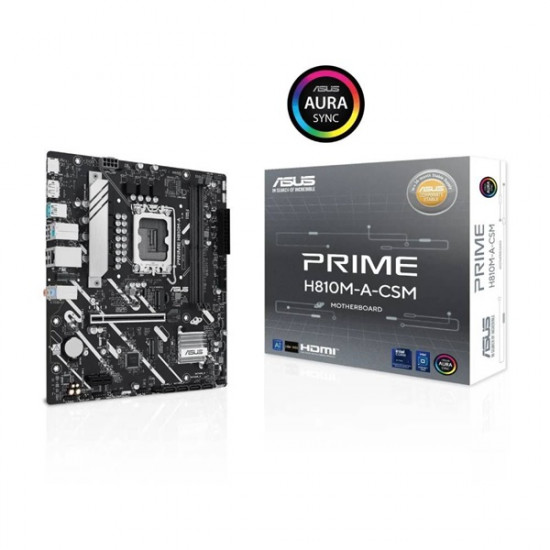Asus PRIME H810M-A CSM Intel H810 LGA1851 mATX alaplap Asus PRIME H810M-A CSM Intel H810 LGA1851 mATX alaplap