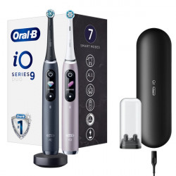 Oral-B iO Series 9 2 db-os fekete és rózsaszín elektromos fogkefe szett