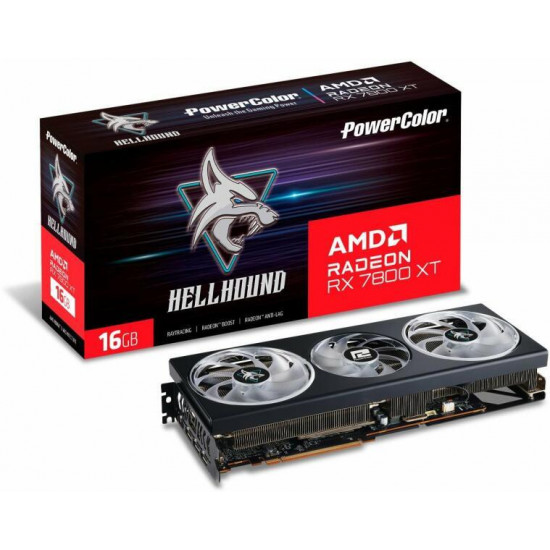 Powercolor RX 7800 XT OC 16GB GDDR6 Hellhound videokártya Powercolor RX 7800 XT OC 16GB GDDR6 Hellhound videokártya