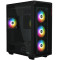 ADATA XPG Battlecruiser II, 4x120mm RGB ventilátor, Tápegység nélkül, üvegfalú, fekete Ház E-ATX