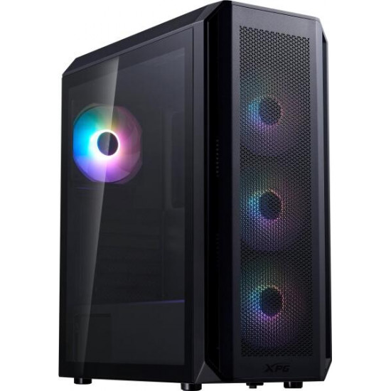 ADATA XPG Valor AIR PLUS, 4x120mm RGB ventilátor, Tápegység nélkül, üvegfalú, fekete Ház Midi ATX ADATA XPG Valor AIR PLUS, 4x120mm RGB ventilátor, Tápegység nélkül, üvegfalú, fekete Ház Midi ATX