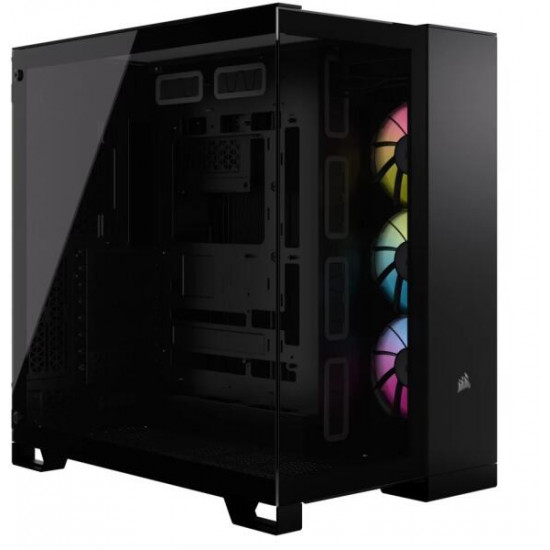 CORSAIR iCUE LINK 6500X RGB, 3x iCUE LINK RX120 RGB Ventilátor, Tápegység nélkül, Edzett Üveg, fekete Ház CORSAIR iCUE LINK 6500X RGB, 3x iCUE LINK RX120 RGB Ventilátor, Tápegység nélkül, Edzett Üveg, fekete Ház