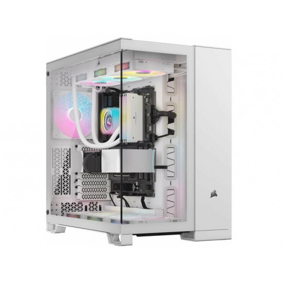 CORSAIR 6500X Dual Chamber, Tápegység nélkül, Edzett Üveg, fehér Ház CORSAIR 6500X Dual Chamber, Tápegység nélkül, Edzett Üveg, fehér Ház
