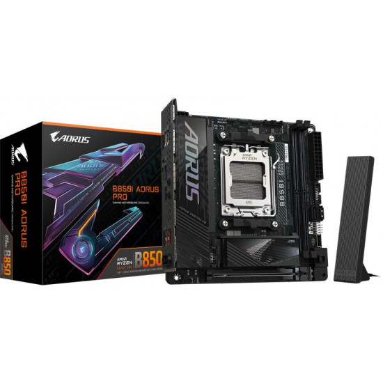 GIGABYTE B850I AORUS PRO AMD B850, mini-ITX Alaplap AM5 GIGABYTE B850I AORUS PRO AMD B850, mini-ITX Alaplap AM5