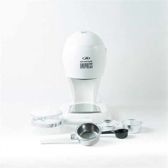 Szarvasi SZV-624 Unipress presszókávéfőző, fehér, 800W, 3,04 bar nyomás, 0,6L víztartály, 4,1 kg,