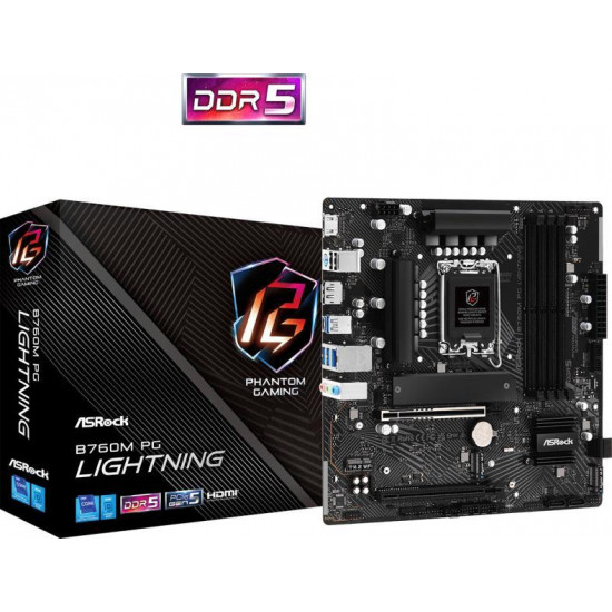 ASROCK B760M PG LIGHTNING INTEL B760, mATX Alaplap S1700 ASROCK B760M PG LIGHTNING INTEL B760, mATX Alaplap S1700