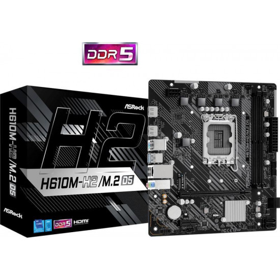 ASROCK H610M-H2/M.2 INTEL H610, mATX Alaplap S1700 ASROCK H610M-H2/M.2 INTEL H610, mATX Alaplap S1700