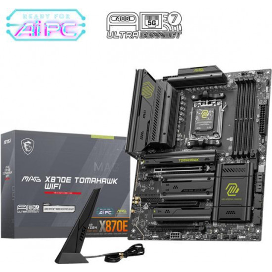 MSI MAG X870E TOMAHAWK WIFI AMD X870E, ATX Alaplap AM5 MSI MAG X870E TOMAHAWK WIFI AMD X870E, ATX Alaplap AM5