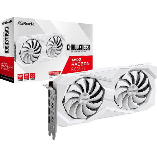 ASROCK RX 6600 CHALLENGER WHITE 8GB DDR6 PCI-Ex16x AMD videokártya ASROCK RX 6600 CHALLENGER WHITE 8GB DDR6 PCI-Ex16x AMD videokártya