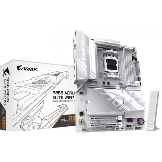 GIGABYTE B850 AORUS ELITE WIFI7 ICE AMD B850, ATX Alaplap AM5 GIGABYTE B850 AORUS ELITE WIFI7 ICE AMD B850, ATX Alaplap AM5