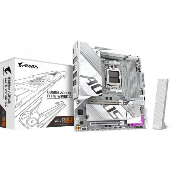 GIGABYTE B850M AORUS ELITE WIFI6E ICE AMD B850, ATX Alaplap AM5 GIGABYTE B850M AORUS ELITE WIFI6E ICE AMD B850, ATX Alaplap AM5