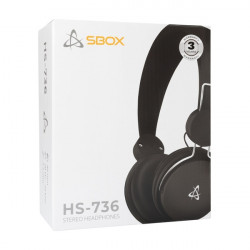 Sbox HS-736B mikrofonos fejhallgató fekete