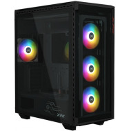 ADATA XPG Battlecruiser II, 4x120mm RGB ventilátor, Tápegység nélkül, üvegfalú, fekete Ház E-ATX