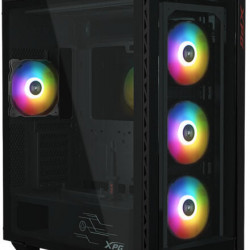 ADATA XPG Battlecruiser II, 4x120mm RGB ventilátor, Tápegység nélkül, üvegfalú, fekete Ház E-ATX