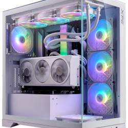 ADATA XPG Invader X, 5x120mm RGB ventilátor, Tápegység nélkül, üvegfalú, fehér Ház Midi ATX