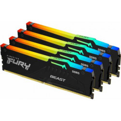 KINGSTON FURY 128GB 5200MT/s CL40 DIMM (Kit of 4) Beast RGB XMP Memória DDR5