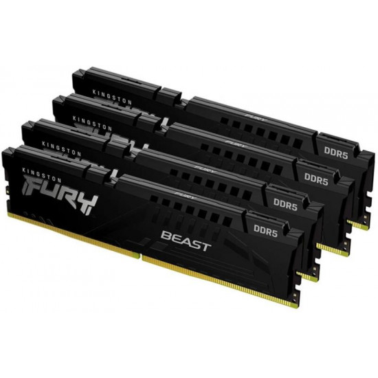 KINGSTON FURY 128GB 5600MT/s CL40 DIMM (Kit of 4) Beast Black XMP Memória DDR5
