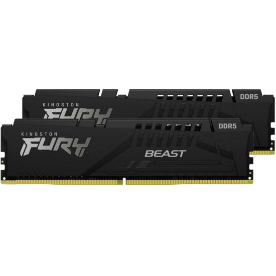 KINGSTON FURY 32GB 6400MT/s CL32 DIMM (Kit of 2) Beast Black EXPO Memória DDR5 KINGSTON FURY 32GB 6400MT/s CL32 DIMM (Kit of 2) Beast Black EXPO Memória DDR5