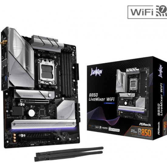 Asrock B850 LiveMixer WiFi AMD AM5 alaplap Asrock B850 LiveMixer WiFi AMD AM5 alaplap
