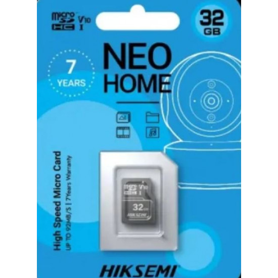HIKSEMI MicroSDHC 32GB Neo Home CL10 92R/25W UHS-I V10 (HIKVISION) Memóriakártya HIKSEMI MicroSDHC 32GB Neo Home CL10 92R/25W UHS-I V10 (HIKVISION) Memóriakártya