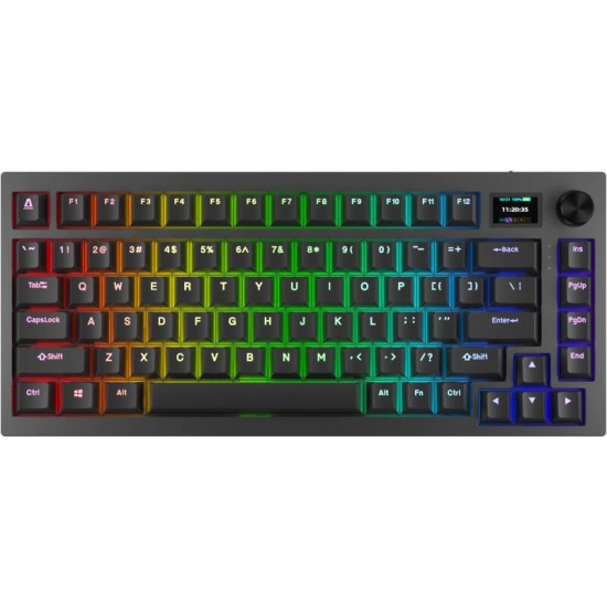 AVAX Vezetékes/Vezeték Nélküli Billentyűzet GM02 PRO USB, Fekete, Mechanikus, Brown Switch, HUN