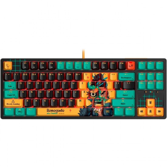 A4-Tech A4TKLA47623 Bloody AT87 US mechanikus (Alpha Switch) RGB Renegade vezetékes gamer billentyűzet