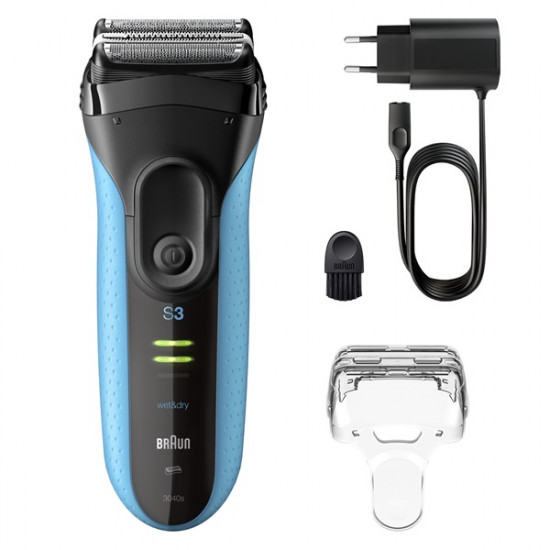 BRAUN Series 3 ProSkin 3040s tölthető Wet&Dry elektromos borotva, kék