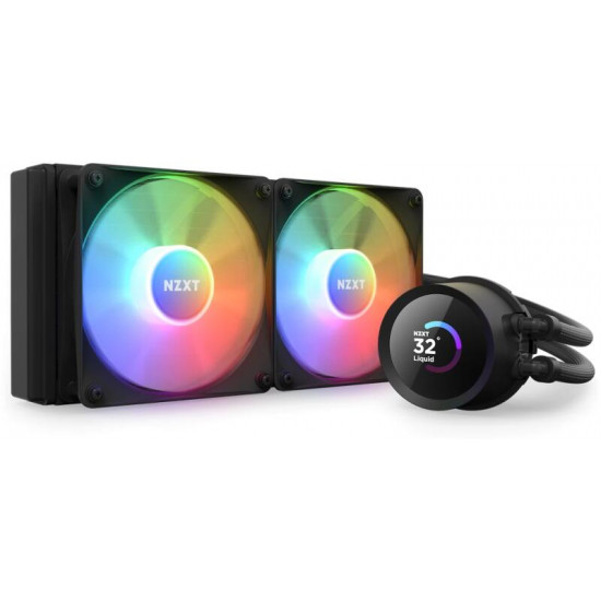 NZXT Kraken 240 240mm 2x120mm AIO RGB LCD fekete vízhűtéses processzor hűtő NZXT Kraken 240 240mm 2x120mm AIO RGB LCD fekete vízhűtéses processzor hűtő