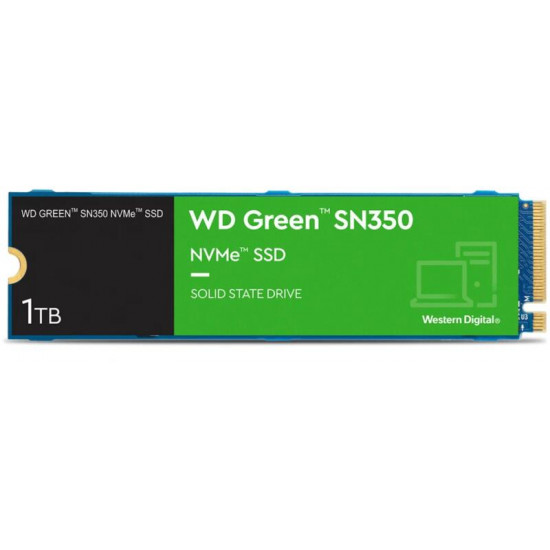 Western Digital 1TB Green SN350 M.2 SSD meghajtó (WDS100T3G0C)