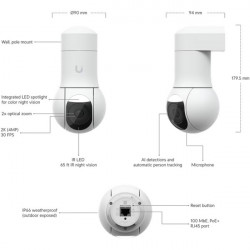 Ubiquiti UniFi UVC-G5-PTZ 4MP 2K kültéri PTZ dómkamera