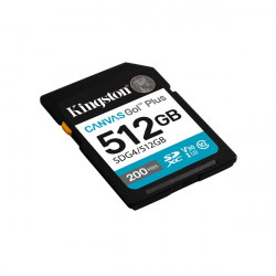 KINGSTON Canvas Go Plus 512GB Gen4 200R C10 UHS-I U3 V30 SDXC Memóriakártya