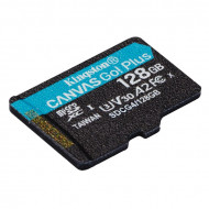 KINGSTON Canvas Go Plus 128GB MicroSDXC Gen4 200R A2 U3 V30 Memóriakártya Adapter nélkül