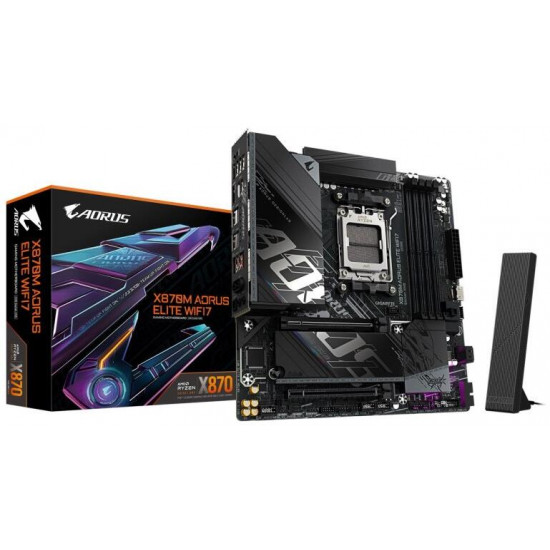 GIGABYTE X870M AORUS ELITE WIFI7 AMD X870, mATX Alaplap AM5