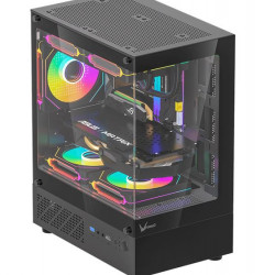 FormulaCrystal Z1CM fekete Ablakos ház ITX/mATX