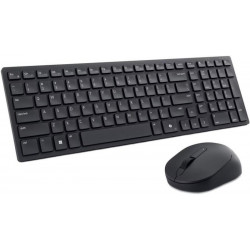 DELL Pro Compact Vezeték nélküli Billentyűzet + egér silent KM555 - UK (QWERTZ) - Fekete