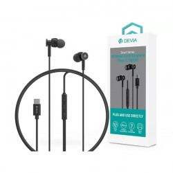 Devia Smart Series M1 Metal In-Ear sztereó fülhallgató - Type-C - fekete