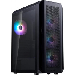ADATA XPG Valor AIR PLUS, 4x120mm RGB ventilátor, Tápegység nélkül, üvegfalú, fekete Ház Midi ATX