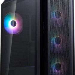 ADATA XPG Valor AIR PLUS, 4x120mm RGB ventilátor, Tápegység nélkül, üvegfalú, fekete Ház Midi ATX