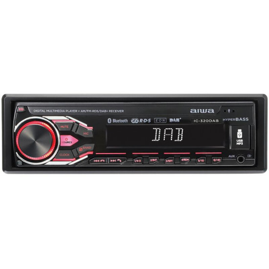 AIWA IC-320DAB Bluetooth/USB/SD DAB+ mechanika nélküli autóhifi fejegység AIWA IC-320DAB Bluetooth/USB/SD DAB+ mechanika nélküli autóhifi fejegység
