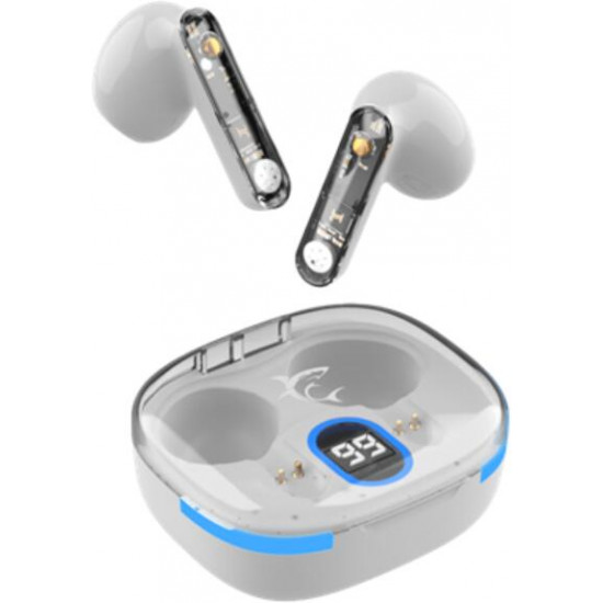 WHITE SHARK HYPERBEAT-W, GEB-TWS37W bluetooth In-ear fülhallgató mikrofonnal, fehér