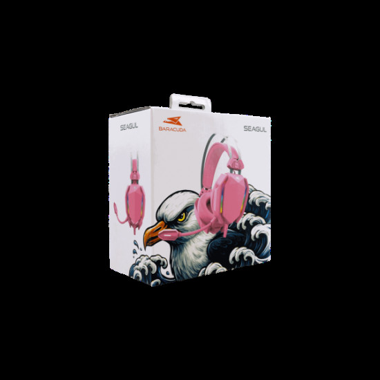 BARACUDA BGH-041P SEAGUL-P gamer fejhallgató mikrofonnal, pink BARACUDA BGH-041P SEAGUL-P gamer fejhallgató mikrofonnal, pink