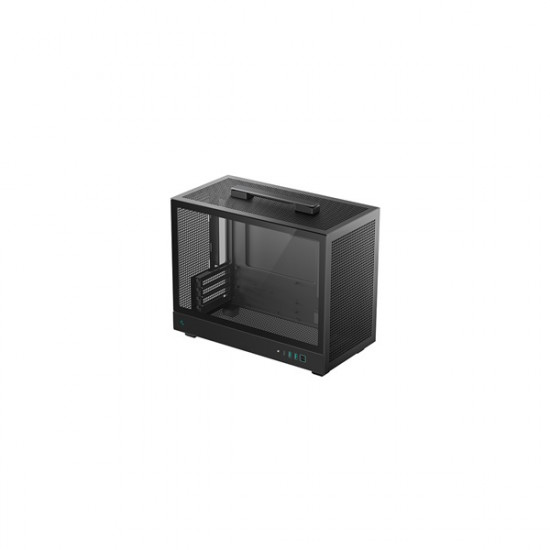 DEEPCOOL CH160 PLUS, Tápegység nélkül, Fekete, Üvegfalú Ház Micro ATX