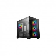 DEEPCOOL CG530 4F, Tápegység nélkül, Fekete, Üvegfalú Ház ATX