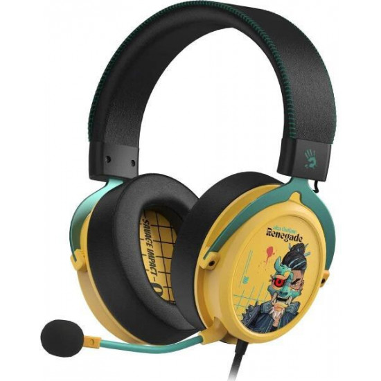 A4-Tech Bloody M595 Renegade Midnight USB fekete-sárga gamer headset