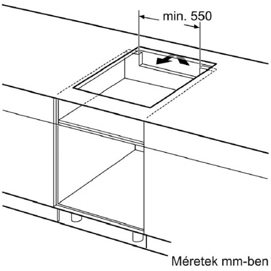 Bosch PUE64KBB5E fekete, beépíthető, indukciós, főzőzóna: 4, beépíthető méret: 56cm, főzőlap